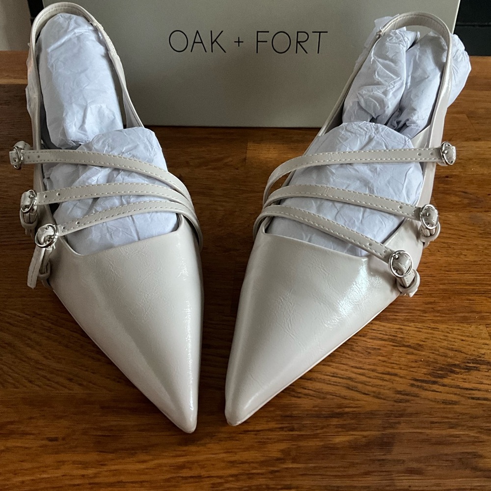 OAK + FORT Taupe Strappy Heels - Picture 3 of 4